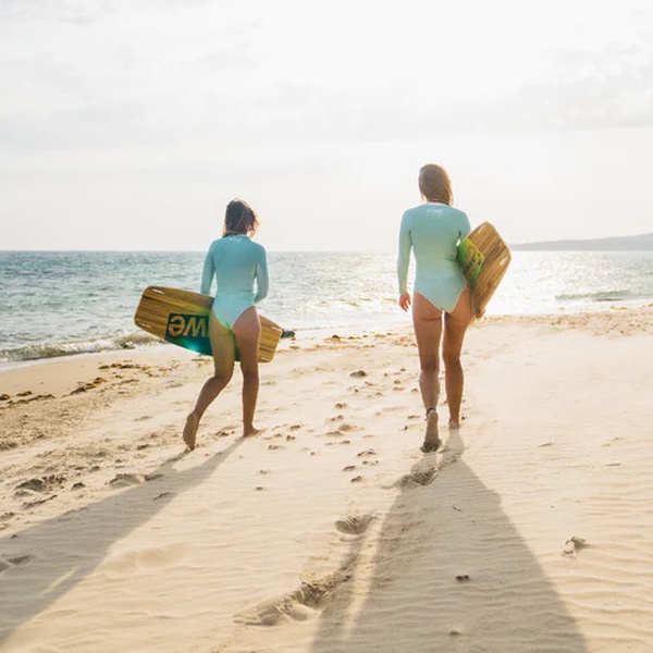 2026 Wallien Dame Nikki Van Dijk Bikini Cut 1mm Front Zip Springsuit Wetsuit 101006 - Aquamarine Gradient